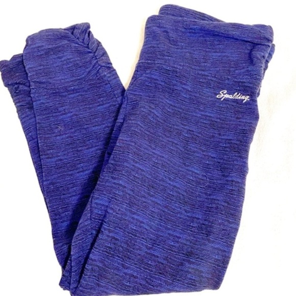 Spalding Pants - Spalding Cropped Leggings S | Blue & Black | Ruched Ankle Fit